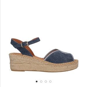 KNNA Leather Espadrilles Sandals